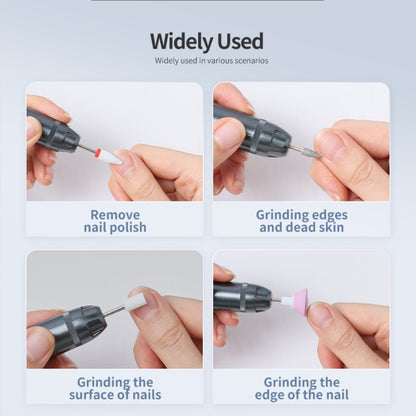 Professional Electric Nail Drill Pen Kit - 3-Speed, Bidirectional, Rechargeable Manicure & Pedicure Tool(Silver Gray) - Image 5