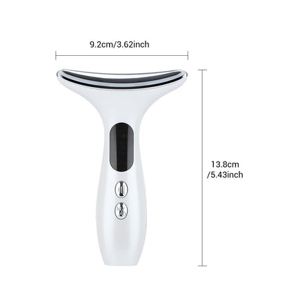 Multi-Function Neck & Face Beauty Device - 4-in-1 LED Light Therapy, EMS Lifting & Anti-Wrinkle Massager(White) - Image 8
