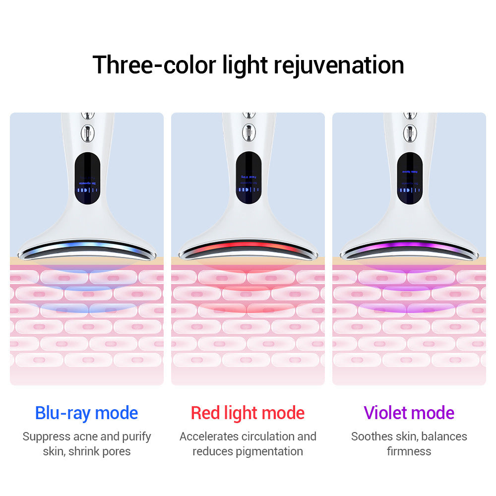 Multi-Function Neck & Face Beauty Device - 4-in-1 LED Light Therapy, EMS Lifting & Anti-Wrinkle Massager(Gradient) - Image 3