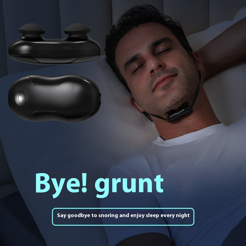 Smart Anti-Snoring Throat Massager - AI-Powered Vibration Sleep Aid, USB-C Rechargeable & Portable(black) - Image 2