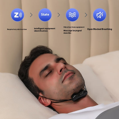 Smart Anti-Snoring Throat Massager - AI-Powered Vibration Sleep Aid, USB-C Rechargeable & Portable(black) - Image 4