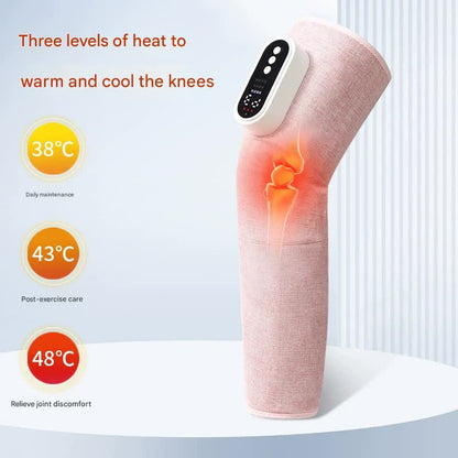Rechargeable Air Compression Leg Massager with Heat Therapy for Knee & Calf Relief(grey-Single) - Image 3