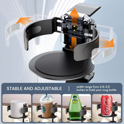 Two desktop clip-on cup holders and headphone hanger - adjustable, non-slip silicone, maximum load 15KG(silver) - Image 4