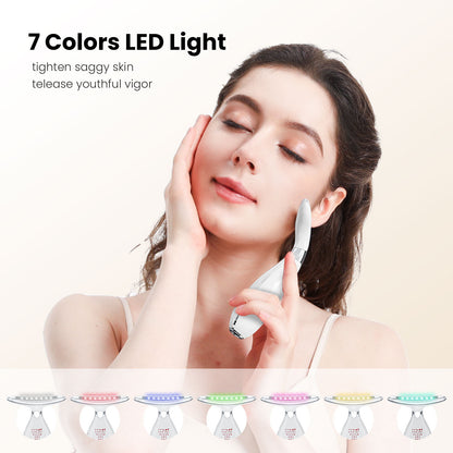 Multi-Function Facial & Neck Massager with LED Light Therapy, EMS & Warm Import - Rechargeable Skin Care Device(black) - Image 2