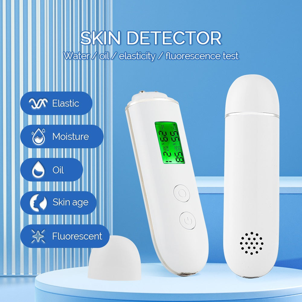 Smart Skin Analyzer with Multi-Function Detection - Measures Hydration, Oil, Elasticity, Skin Age & Fluorescent Agent Test(White) - Image 4