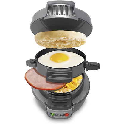 Quick & Easy Multi-Layer Sandwich & Burger Maker with Egg Cooker Plate(red) - Image 2