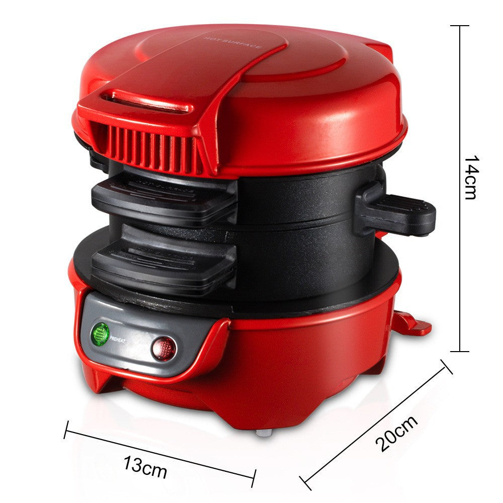 Quick & Easy Multi-Layer Sandwich & Burger Maker with Egg Cooker Plate(Orange) - Image 3