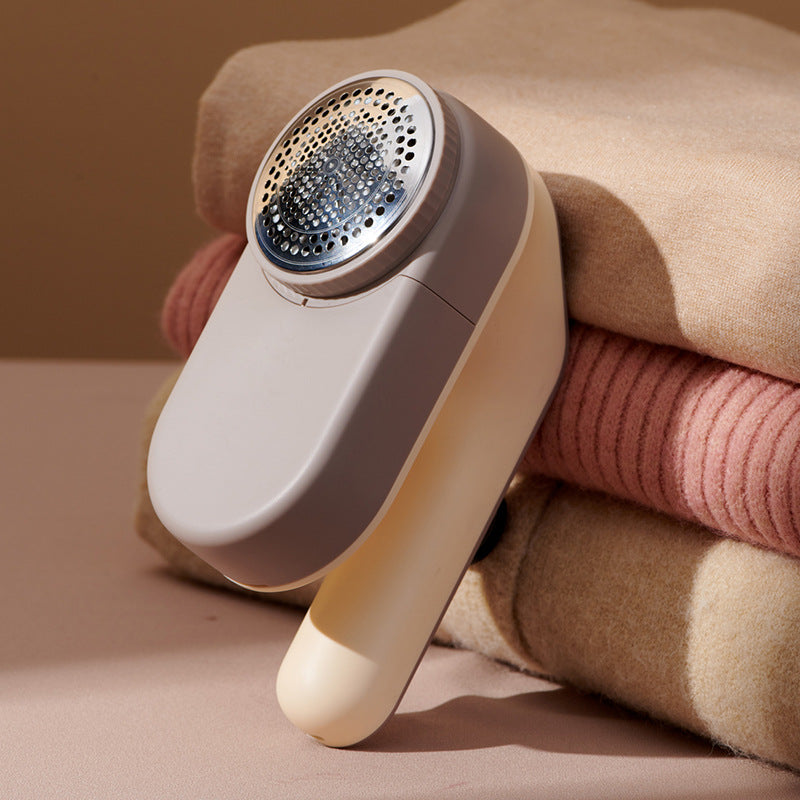 Rechargeable Electric Fabric Shaver - Powerful Lint Remover with Dual-Ring Blades & Ergonomic Design(champagne) - Image 2