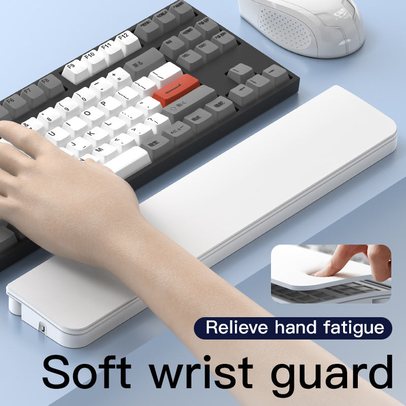Two Multi-functional Keyboard Cleaning Kit & Ergonomic Wrist Rest with Integrated Storage(White) - Image 2