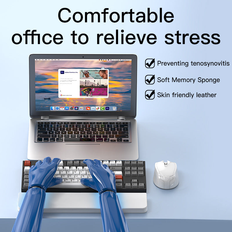 Two Multi-functional Keyboard Cleaning Kit & Ergonomic Wrist Rest with Integrated Storage(White) - Image 3