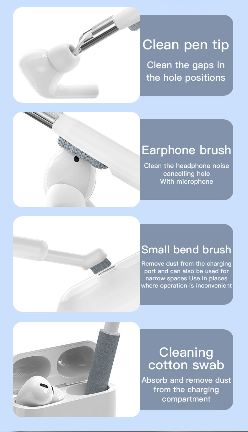Two Multi-functional Keyboard Cleaning Kit & Ergonomic Wrist Rest with Integrated Storage(White) - Image 9
