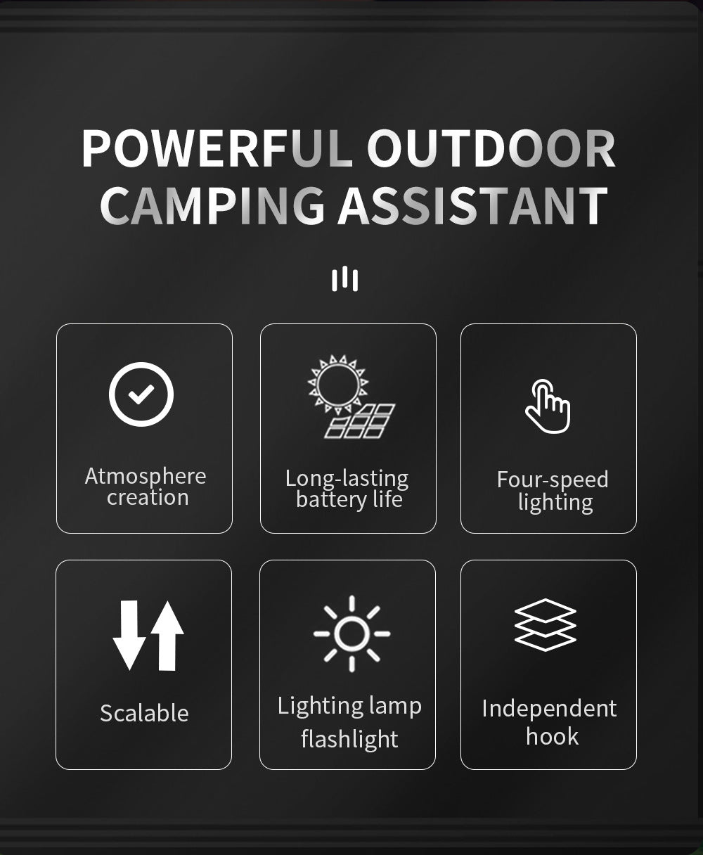 Collapsible LED Camping Lantern with 45-Hour Battery Life, USB-C Charging & Atmosphere Lighting(Khaki) - Image 5