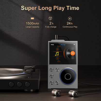 Portable Hi-Res Digital Audio Player - DSD, Dual DAC, Bluetooth 5.0, Expandable Storage(Grey 16GB + 16GB) - Image 5