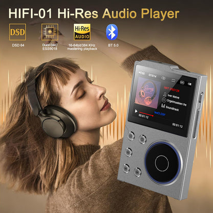 Portable Hi-Res Digital Audio Player - DSD, Dual DAC, Bluetooth 5.0, Expandable Storage(BLACK 16GB + 16GB) - Image 3