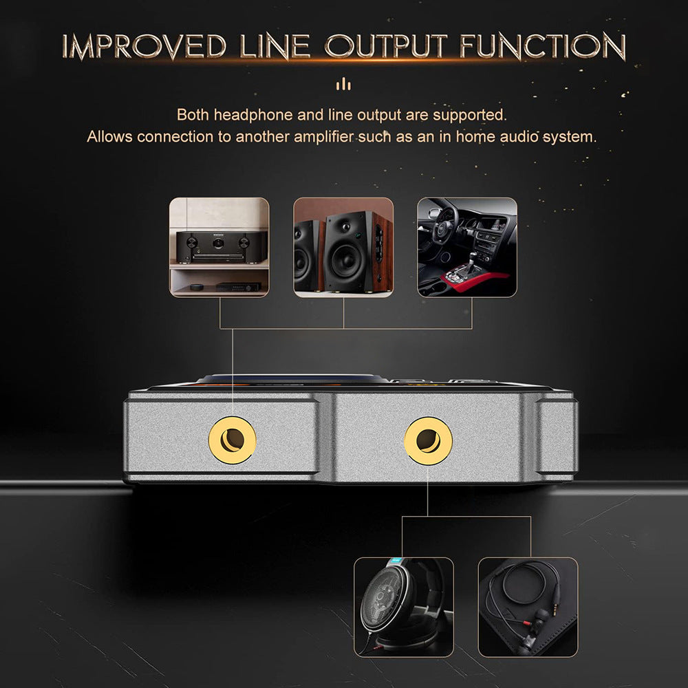Portable Hi-Res Digital Audio Player - DSD, Dual DAC, Bluetooth 5.0, Expandable Storage(BLACK 16GB + 16GB) - Image 6