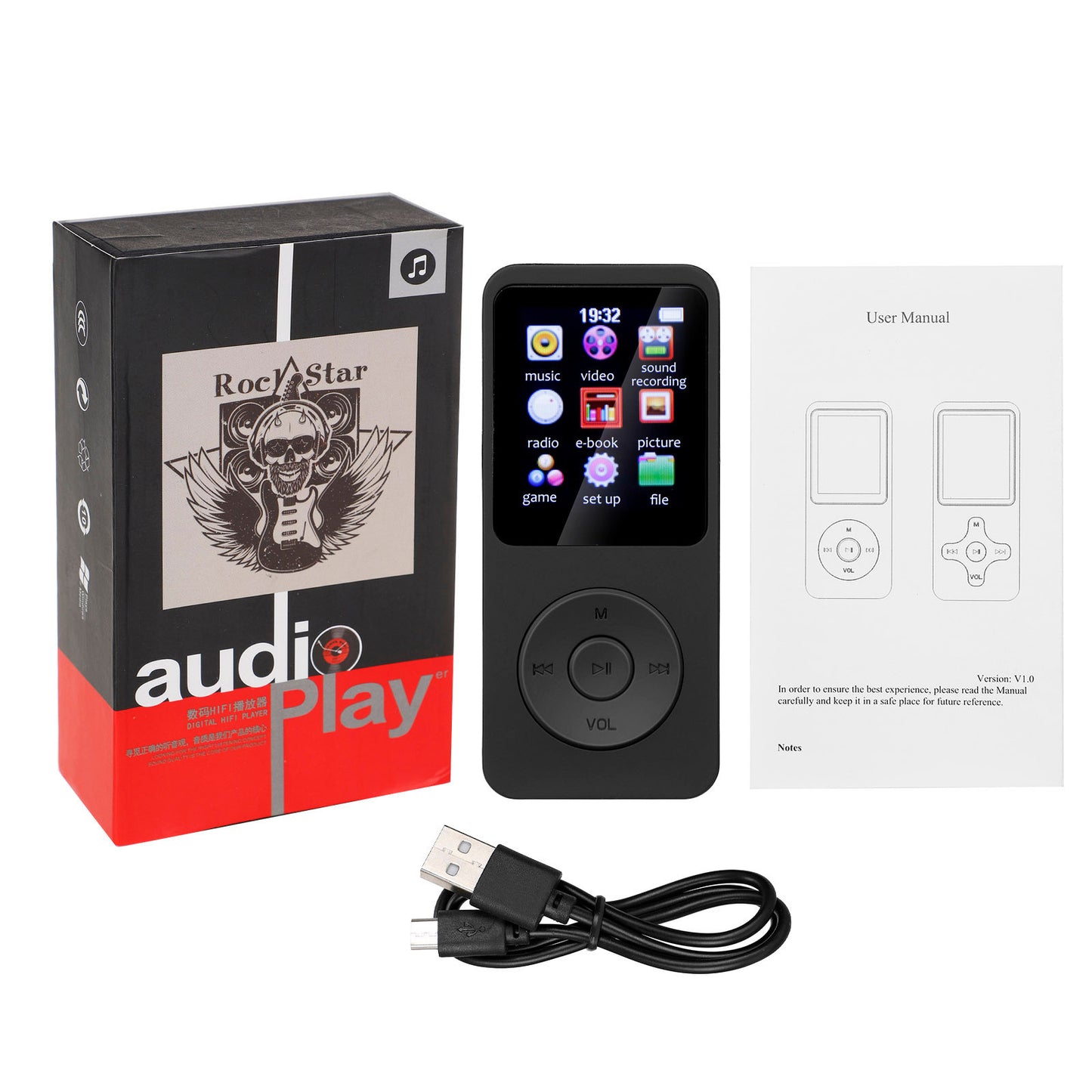 Portable Digital Music Player - Bluetooth 5.4, Hi-Fi Lossless Sound, 8GB Built-in & Expandable Storage(black 16GB) - Image 7