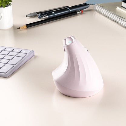 Ergonomic Vertical Mouse - Multi-Device Bluetooth5.0 & 2.4G Wireless, Adjustable DPI, Silent Click(pale pinkish gray) - Image 7