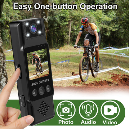 Mini Body Camera with 180 Rotatable Lens, Night Vision & Motion Detection - 1.3 Screen 1200mAh Battery(black)" - Image 7