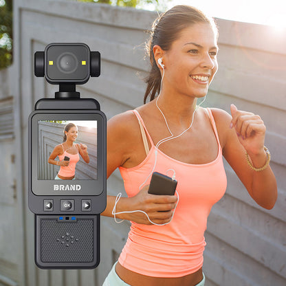 Compact Body Camera with 180° Rotatable Lens, Night Vision, WiFi & Built-in Fill Lights(black+64G) - Image 3