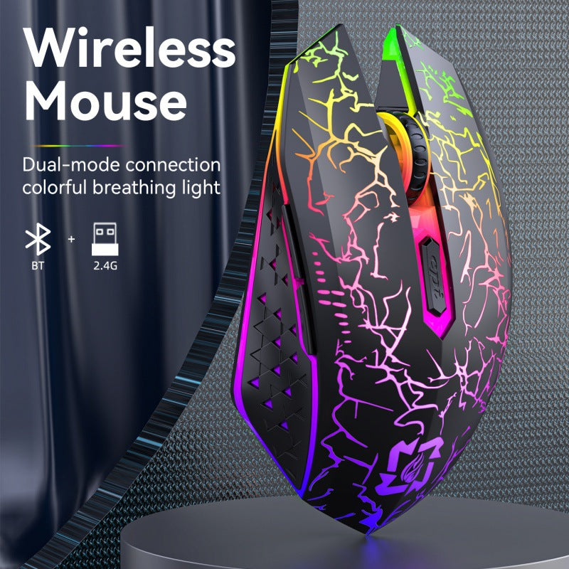 Ergonomic Dual-Mode Wireless Gaming Mouse - Mute Buttons, Adjustable DPI, Rechargeable, Multi-Assist Keys(black) - Image 4