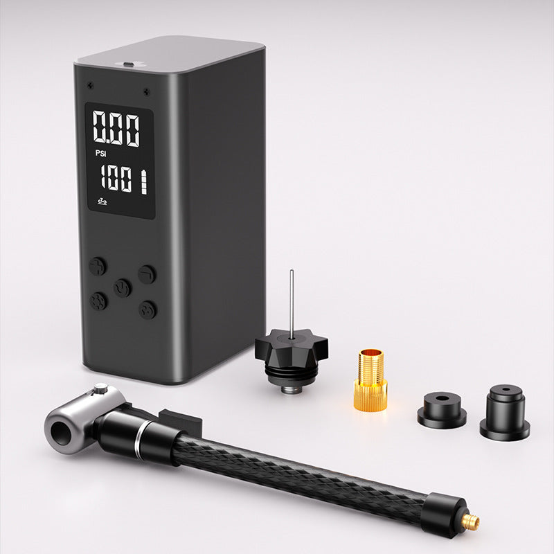 Mini Portable Electric Air Pump - 100 PSI, Digital Display, 50s Fast Inflation, USB Rechargeable(black) - Image 2