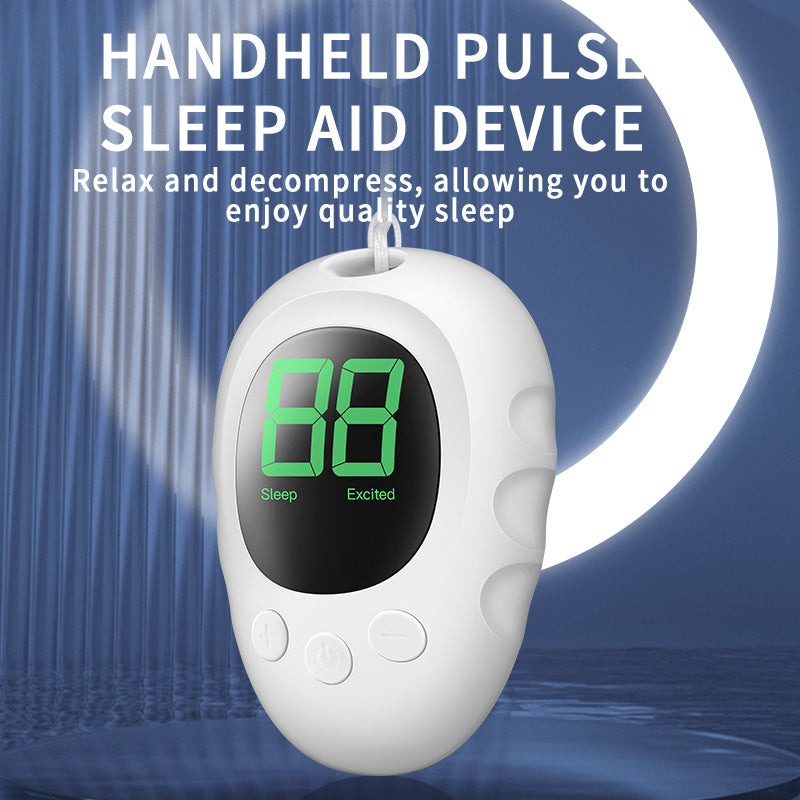 Handheld Microcurrent Sleep Aid Device - USB Rechargeable Pulse Massager for Relaxation & Deep Sleep(White) - Image 4