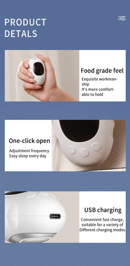 Handheld Microcurrent Sleep Aid Device - USB Rechargeable Pulse Massager for Relaxation & Deep Sleep(White) - Image 7