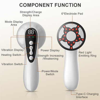 Advanced Multi-Technology Body Contouring Device - 5-in-1 Skin Firming, Muscle Toning & Rejuvenation Tool(White) - Image 4