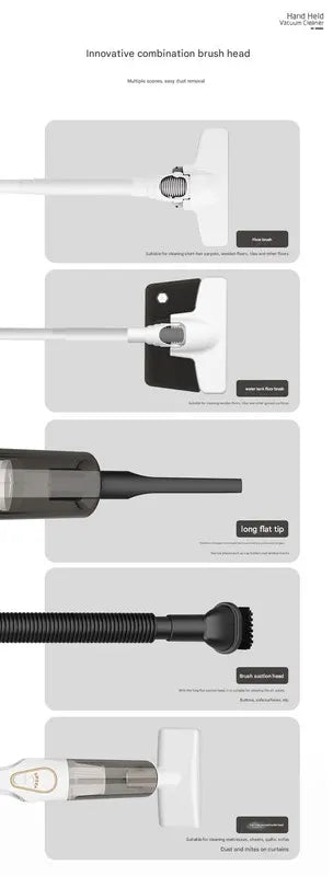 Cordless 2-in-1 Handheld & Stick Vacuum Cleaner with Detachable Water Tank & Dust Mite Remover(black) - Image 5