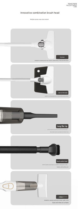 Cordless 2-in-1 Handheld & Stick Vacuum Cleaner with Detachable Water Tank & Dust Mite Remover(white) - Image 5