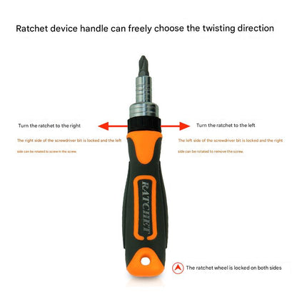 38-Piece Ratchet Screwdriver & Socket Wrench Set - Professional Multi-Bit Repair Tool Kit with Portable Case(orange) - Image 5