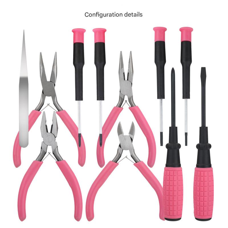 11-Piece Precision Craft & Jewelry Making Tool Kit with Portable Case - Pliers, Screwdrivers & Tweezers for DIY Projects(green) - Image 4