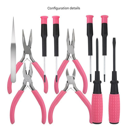 11-Piece Precision Craft & Jewelry Making Tool Kit with Portable Case - Pliers, Screwdrivers & Tweezers for DIY Projects(green) - Image 4