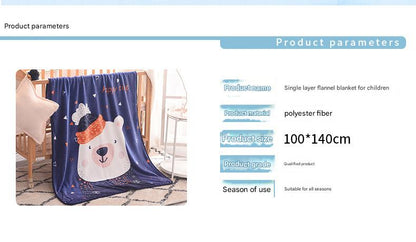 Ultra-Soft Kids Plush Fleece Blanket - Cozy Cartoon Animal Throw for All Seasons (Fawn) - Image 5