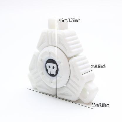 Two Sci-Fi Triangular Keychain Fidget Spinner - 3D Printed EDC Stress Relief Toy(white) - Image 3