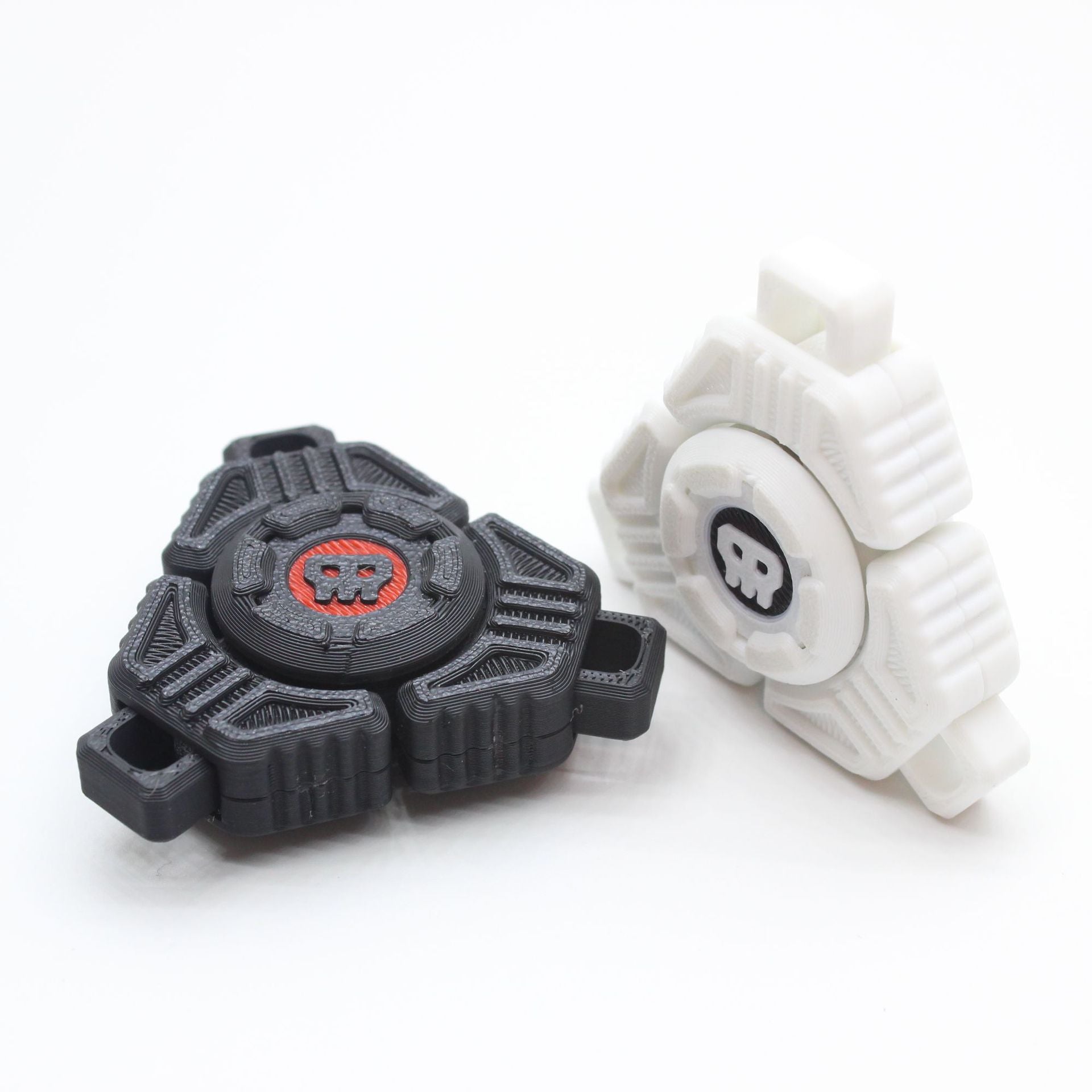 Two Sci-Fi Triangular Keychain Fidget Spinner - 3D Printed EDC Stress Relief Toy(black) - Image 2