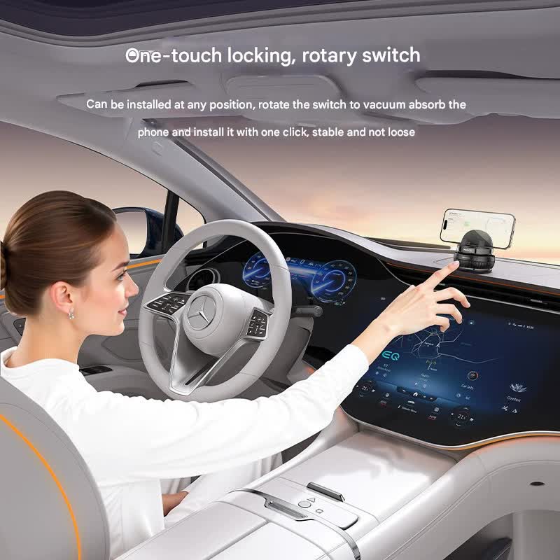 Universal Car Dashboard Phone Holder with Rotary Suction Cup & 360° Rotation(black) - Image 2