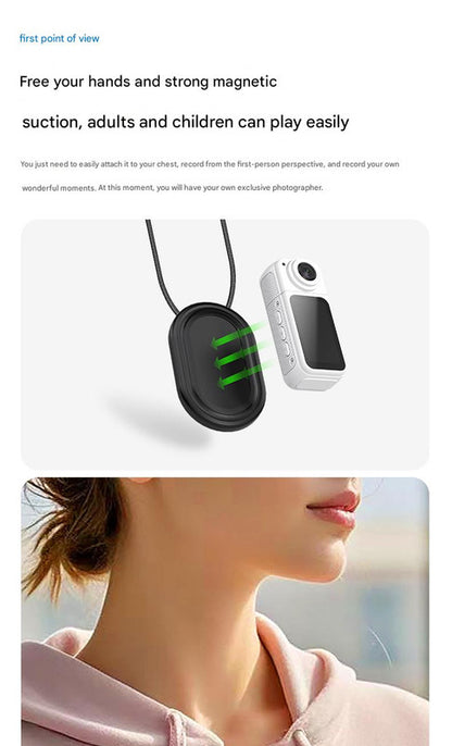 Thumb-Sized 2.7K Camera with 180 Rotatable Lens & Magnet Mount - Capture Your World Hands-Free(black+128G) - Image 5