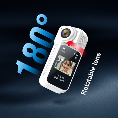 Thumb-Sized 2.7K Camera with 180 Rotatable Lens & Magnet Mount - Capture Your World Hands-Free(white+32G) - Image 3
