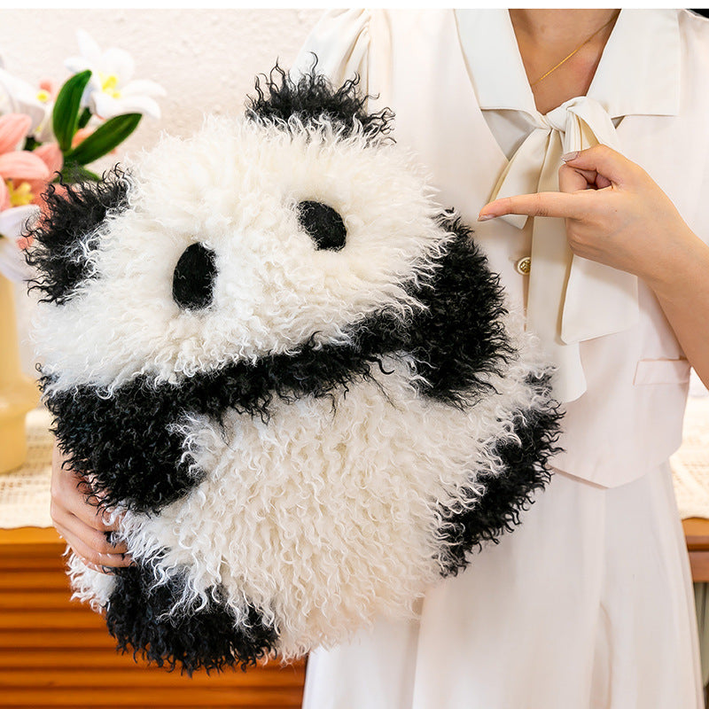 Super Soft Animal Sphere Plush Pillow - 38cm Decorative Throw Cushion for Sofa & Bed(panda) - Image 3