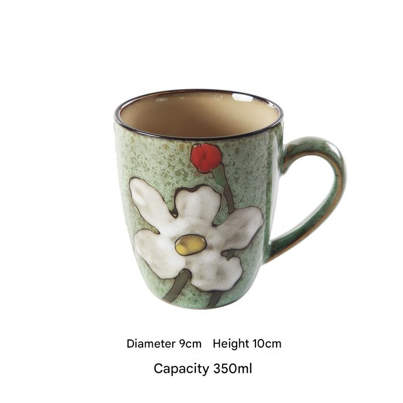 Artisanal Hand-Painted Floral Ceramic Mug - 350ml (Blind Box - 1 of 5 Styles Sent Randomly) - Image 2