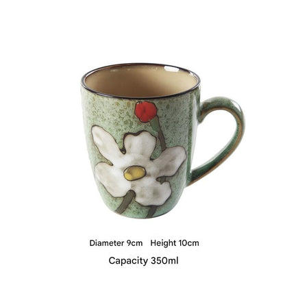 Artisanal Hand-Painted Floral Ceramic Mug - 350ml (Blind Box - 1 of 5 Styles Sent Randomly) - Image 2