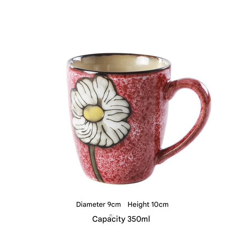Artisanal Hand-Painted Floral Ceramic Mug - 350ml (Blind Box - 1 of 5 Styles Sent Randomly) - Image 3