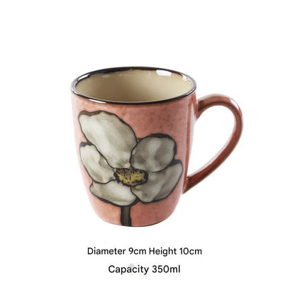 Artisanal Hand-Painted Floral Ceramic Mug - 350ml (Blind Box - 1 of 5 Styles Sent Randomly) - Image 4