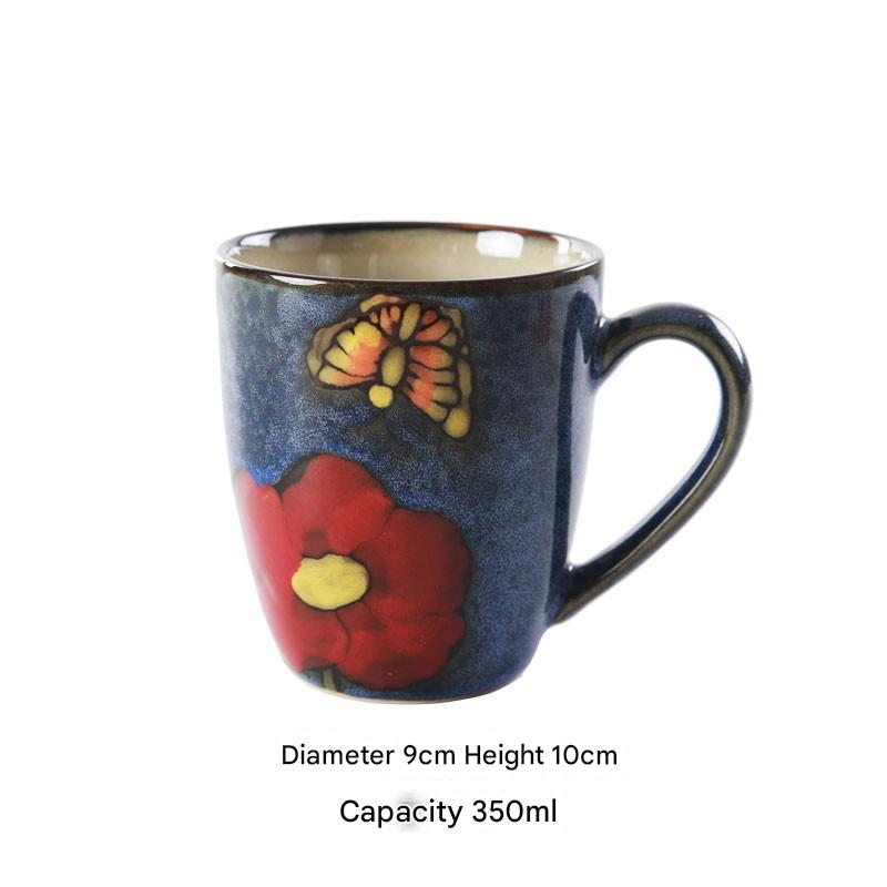 Artisanal Hand-Painted Floral Ceramic Mug - 350ml (Blind Box - 1 of 5 Styles Sent Randomly) - Image 5