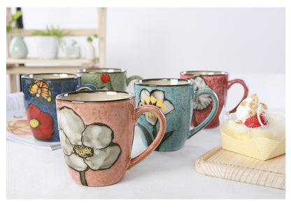 Artisanal Hand-Painted Floral Ceramic Mug - 350ml (Blind Box - 1 of 5 Styles Sent Randomly) - Image 6