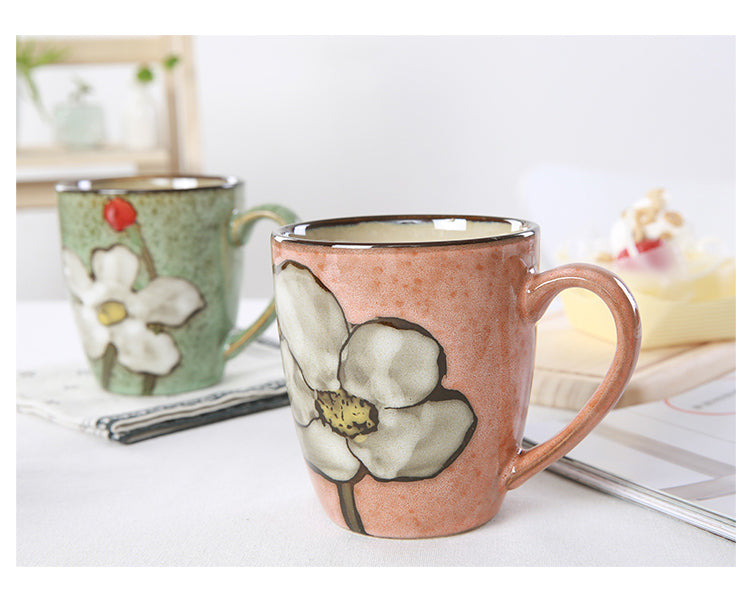 Artisanal Hand-Painted Floral Ceramic Mug - 350ml (Blind Box - 1 of 5 Styles Sent Randomly) - Image 7
