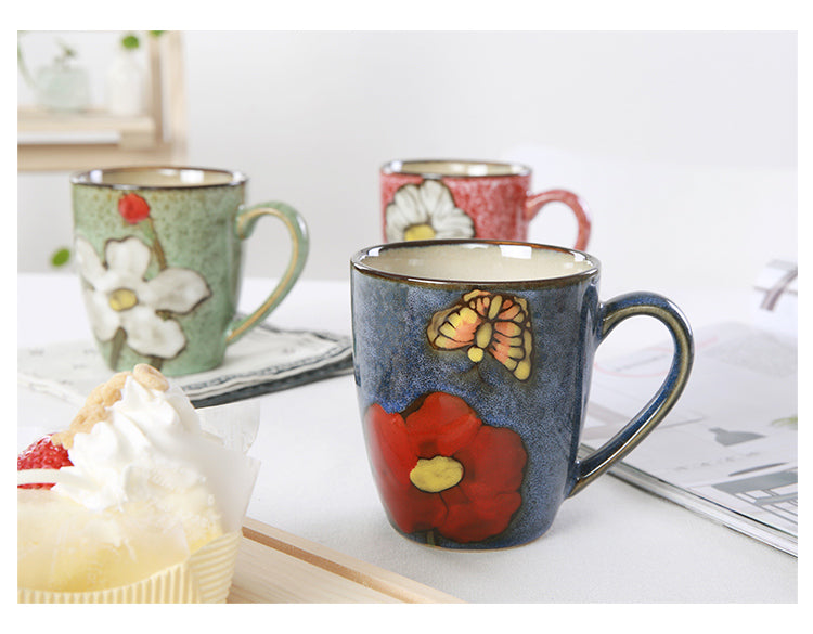 Artisanal Hand-Painted Floral Ceramic Mug - 350ml (Blind Box - 1 of 5 Styles Sent Randomly) - Image 8