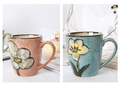 Artisanal Hand-Painted Floral Ceramic Mug - 350ml (Blind Box - 1 of 5 Styles Sent Randomly) - Image 9