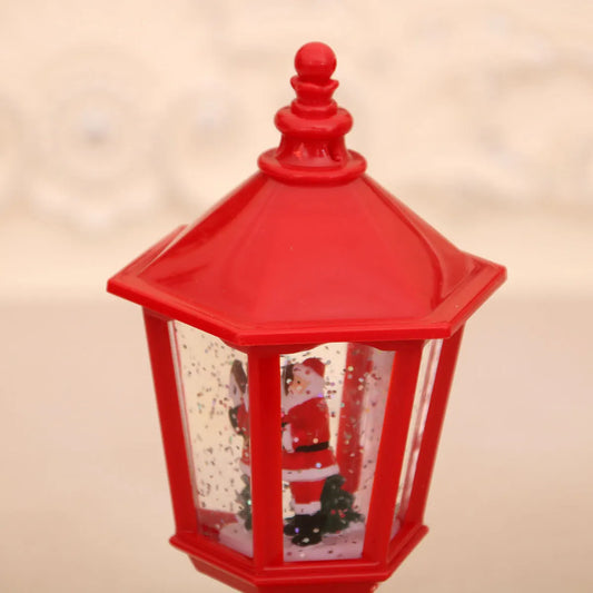 Festive LED Christmas Snow Globe Lantern - Glittering Tabletop Decoration with Santa/Snowman Scene, Dual Power(white) - Image 7